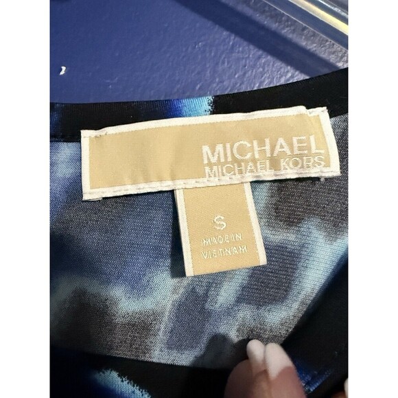 Michael Michael Kors Womens Long Sleeve Dress Floral Abstract Poly Spandex Sz S - Picture 3 of 3